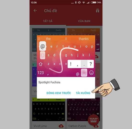 Tải và cài đặt chủ đề mới